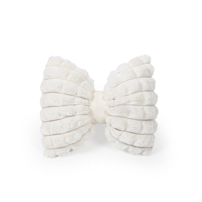 

Подушка на подголовник сиденья с бантом - Зимняя подушка для поддержки шеи и спины из кроличьего меха, Модная и теплая для женщин