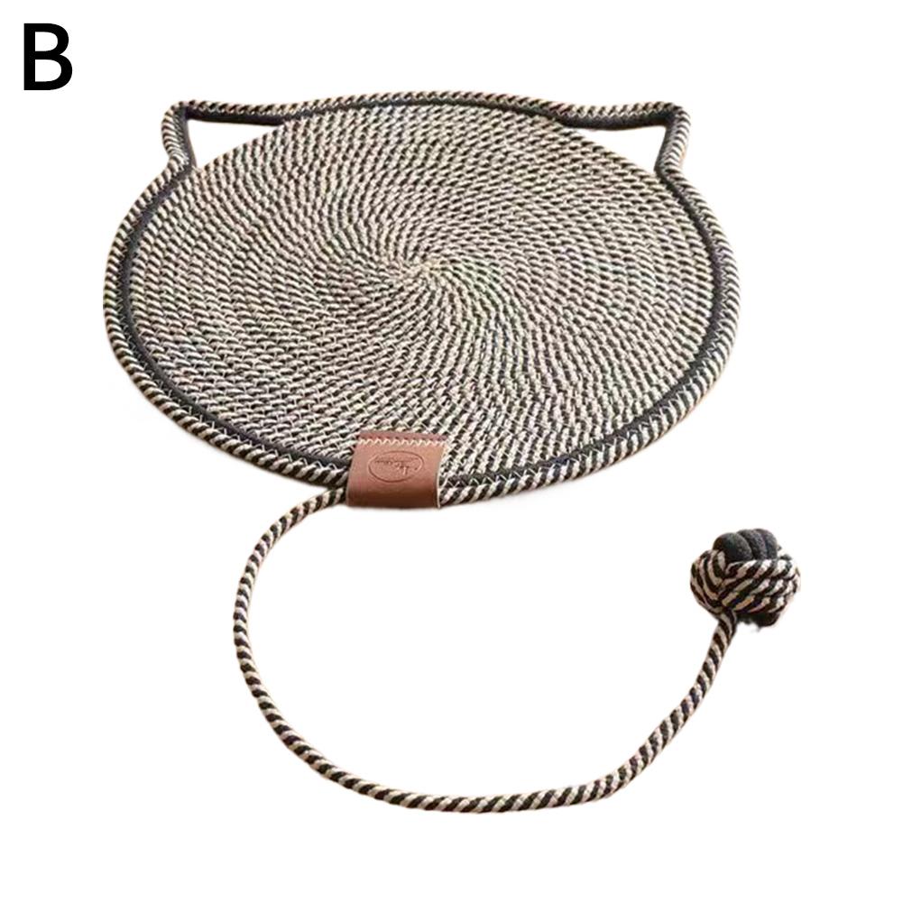 

Когтеточка для кошек из хлопковой веревки, многоразовая, тканая, мебель, коврик для инструментов, аксессуары, защитная подставка Traini C3O5 black card-1set