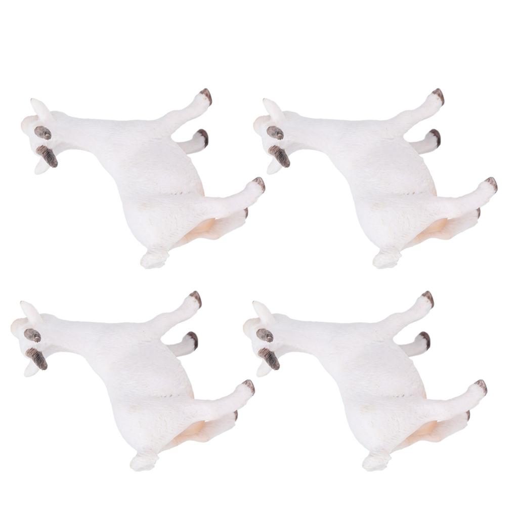 4pcs Goat Figurines Set Farm Animals Simulated Goat Model Toy Birthday Gift Decoration for Children