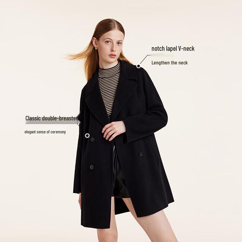 GOELIA Women's Double-sided Wool Cashmere Coat