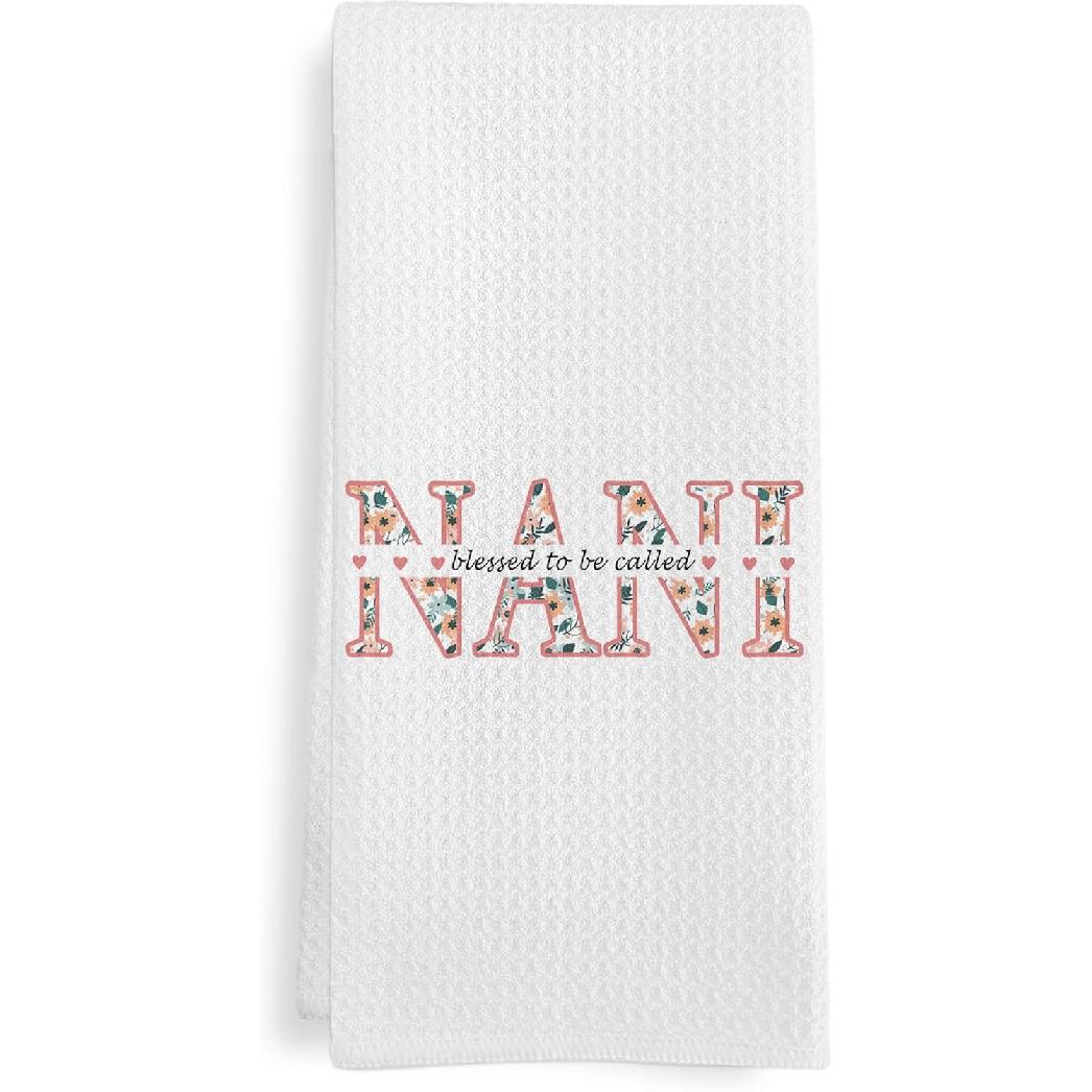 Lolli Grandma Gifts Kitchen Towels, Mothers Day Birthday Gifts for Lolli Dish Tea Towels, Grandma Decorative Hand Towel for Kitchen Bathroom, 16x24 Nani
