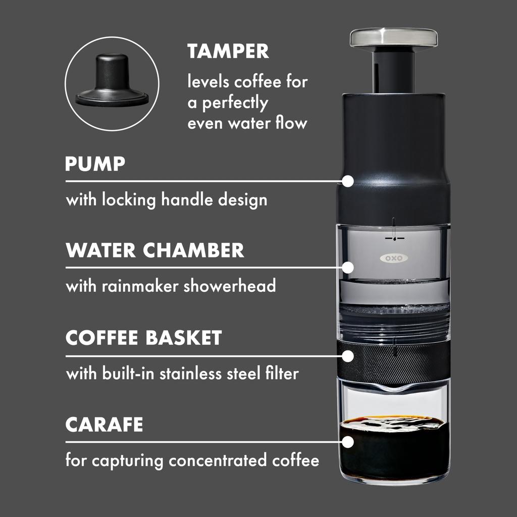 OXO Quick ConcentrateMaker Lightweight and Portable Makes 4 Cups At a Time In 5 Minutes