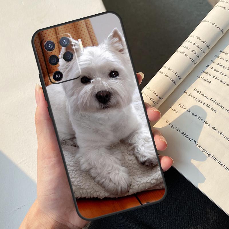 Westie Dog Case For Oppo A80 A60 A40 A78 A38 A18 A98 A58 A96 A76 A16 A94 A74 A54 A15 A17 A57 A77 A5 Pro