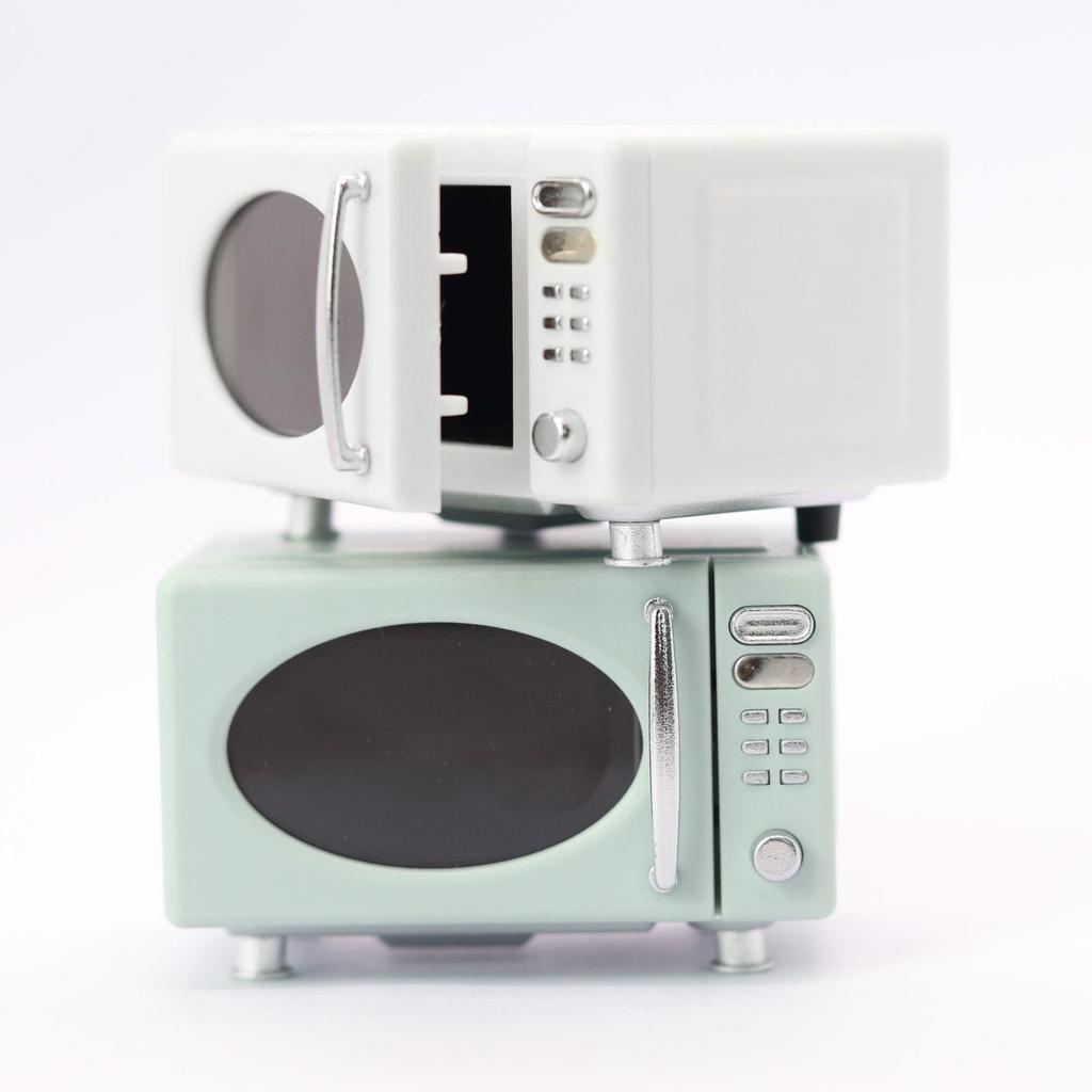 Miniature Dollhouse Microwave Model High Simulation Kitchen Accessories Ornaments Small House Microwave Decoration Model White