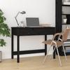 Day and Night - Day and Night Desk with Drawers Solid Black Pine Wood 100x50x78 Cm