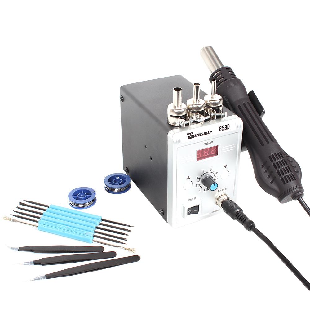 700w Portable Heat Hot Air Gun Rework Solder Station Soldering Drill Adjustable Other Tools