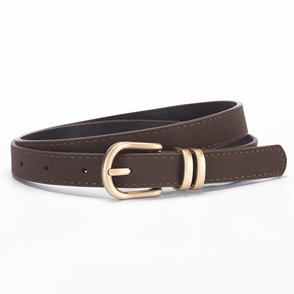 Pin Buckle Business Waist Belt Luxury Design Frosted Waistband Suede Leather Belt  For Women