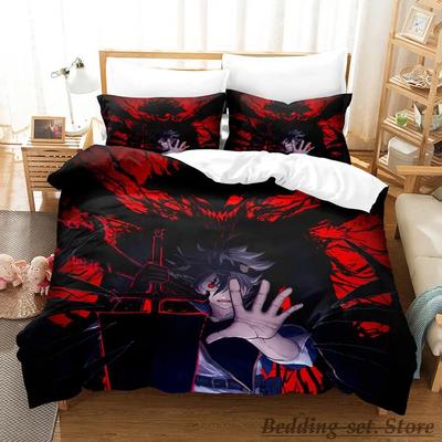 Black Clover Bettwäsche-Set, Einzelbett, Doppelbett, Queen-Size-Bett, King-Size-Bett, Erwachsenen- und Kinderschlafzimmer, Bettbezug-Sets, Anime-Parure de Lit-Bett