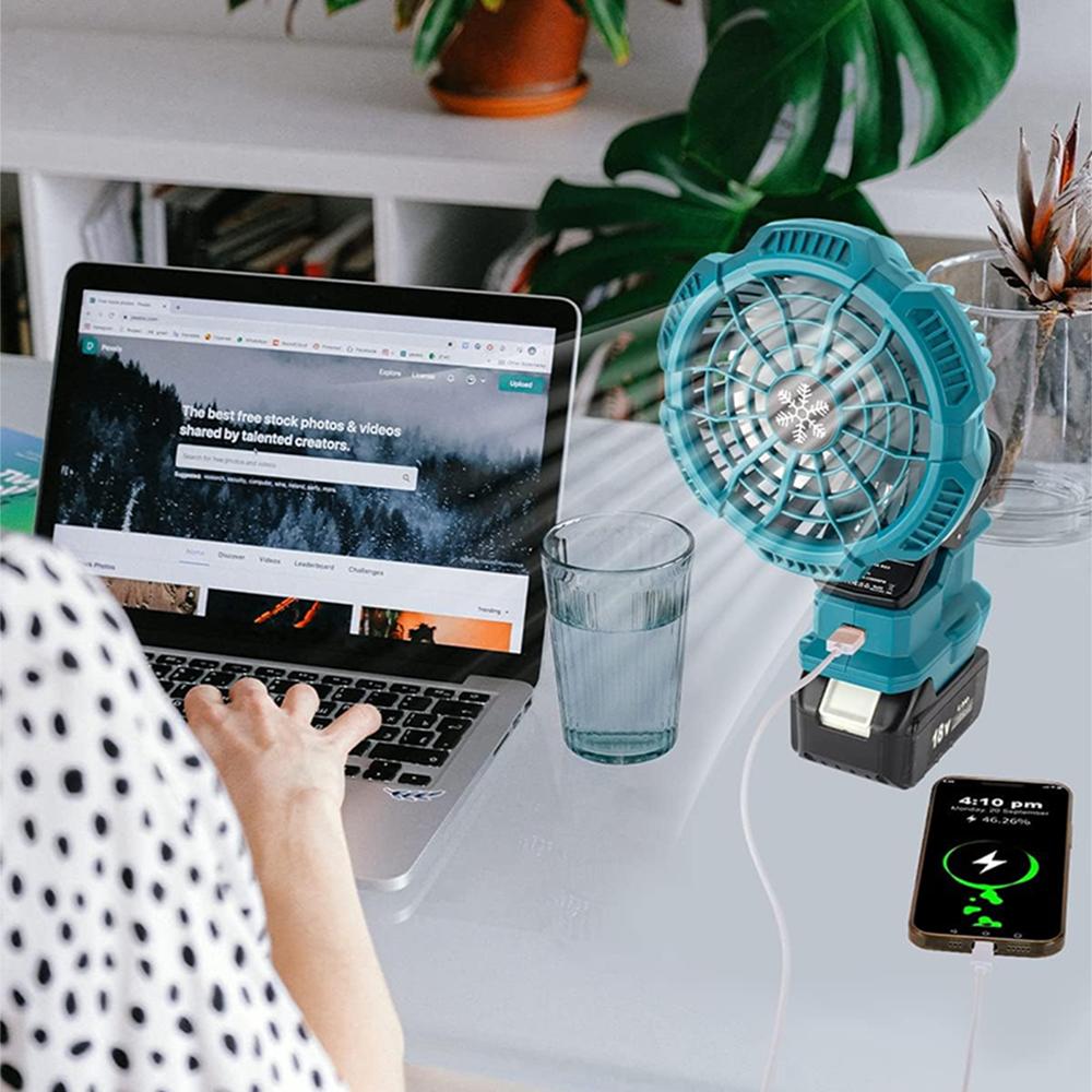 Portable Clip on Fan for Makita 18V Battery 3 Speed Energy Efficient Stroller Fan Outdoor Use