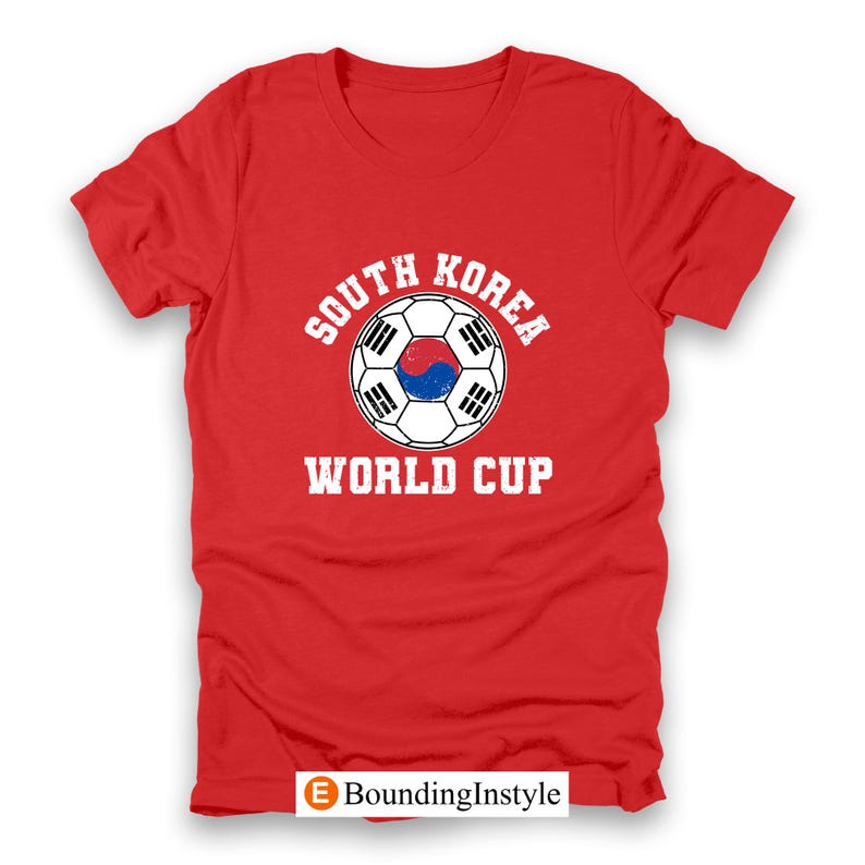 South Korea Soccer 2026 Fan Shirt, World Cup Fans T-Shirt, Retro Football Country Flag Shirts, International Game Day Gift, Sport Fan Tee 4XL