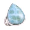 Natural Republic Larimar Gemstone 925 Solid Sterling Silver Gift Ring S.7 j9H49