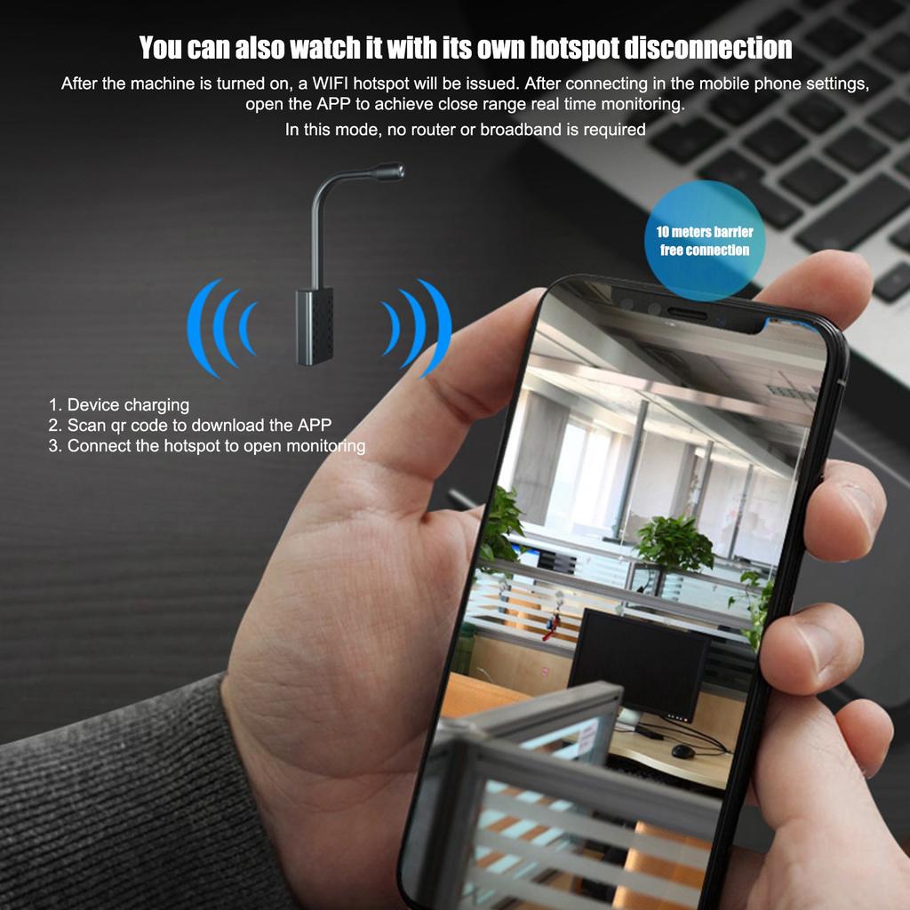 Mini WiFi Camera 1080P Full HD Wireless Security Smart Camera with Cell Phone App Motion Detection for Home Car Indoor Outdoor