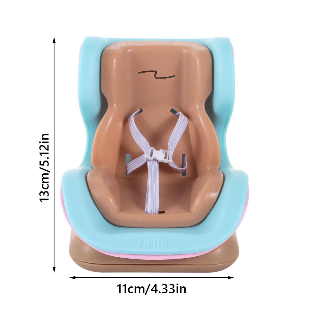 Siège Auto de Sécurité pour Poupée Modèle de Chaise Dessin Animé Prise d'Air pour Voiture de Poupée Décoration Intérieure de Voiture Cadeaux d'Anniversaire pour Fille