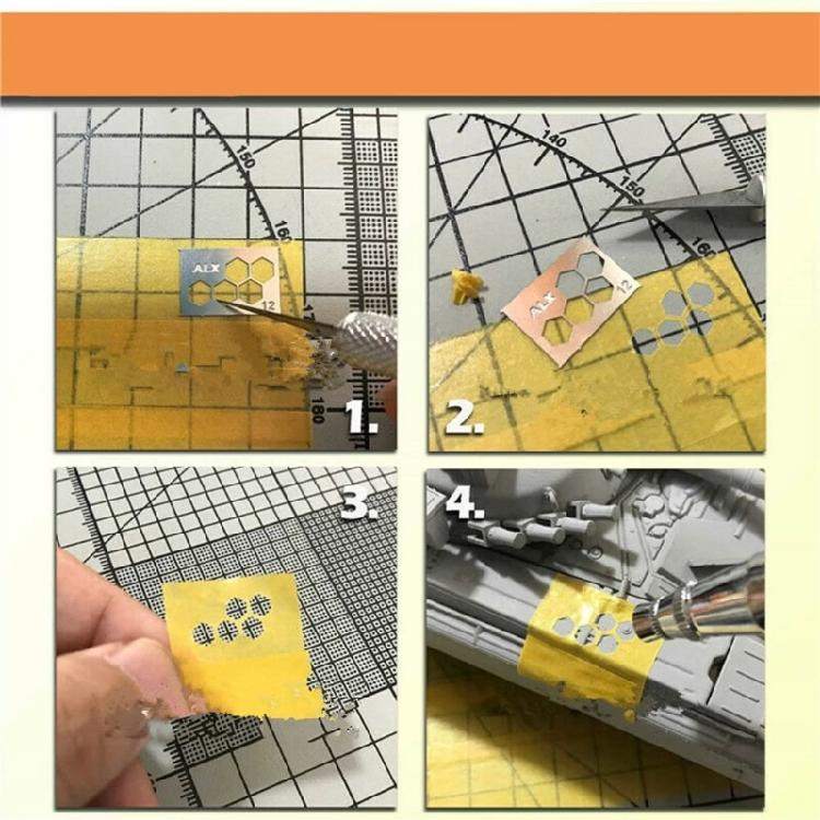 Opakovaně použitelná nerezová šablona Camouflage Sprays Deska Pro Přesné Modelování Detailů A Umělecké Tvorby