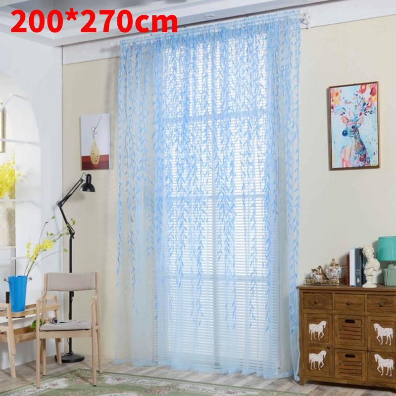 Tenda in Tessuto Foglia di Salice Con Funzione Oscurante Per Decorazione Soggiorno e Camera da Letto