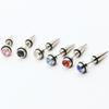 Unisex 316L Titanium Steel Diamond-Studded Piercing Earrings