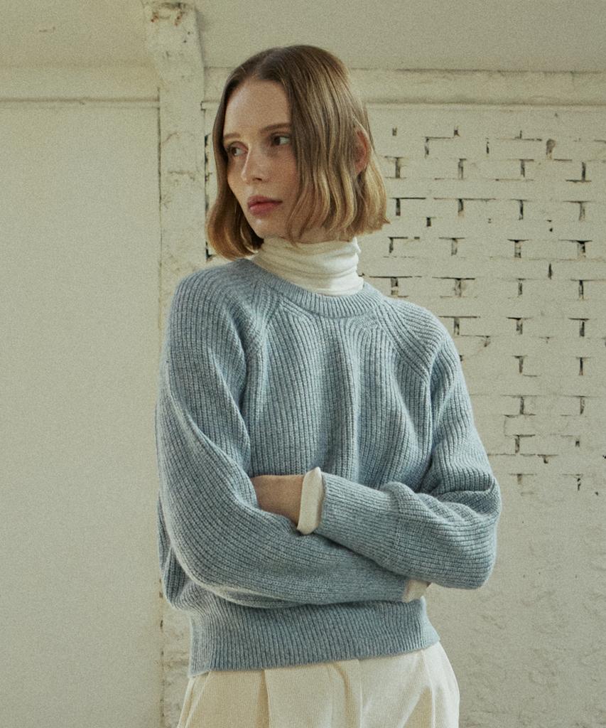 YUPPE Mix Wool Knit_Sky Blue