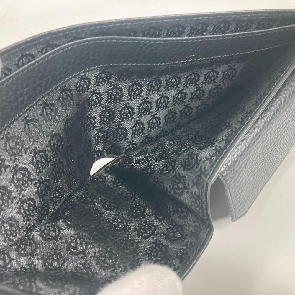 Dunhill logo Compact wallet Folded wallet Leather Black Unused