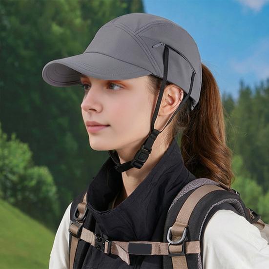 Sluneční klobouk Nastavitelné popruhy na bradu Prodloužený kšilt Baseballová čepice Ochrana proti UV záření Větruodolná Outdoorové cestování Jezdecká čepice