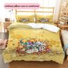 Diddl3 Pattern Bedding Quilt Set  Home Decoration  Gift (1 * duvet cover + 2 * pillowcase  without core)