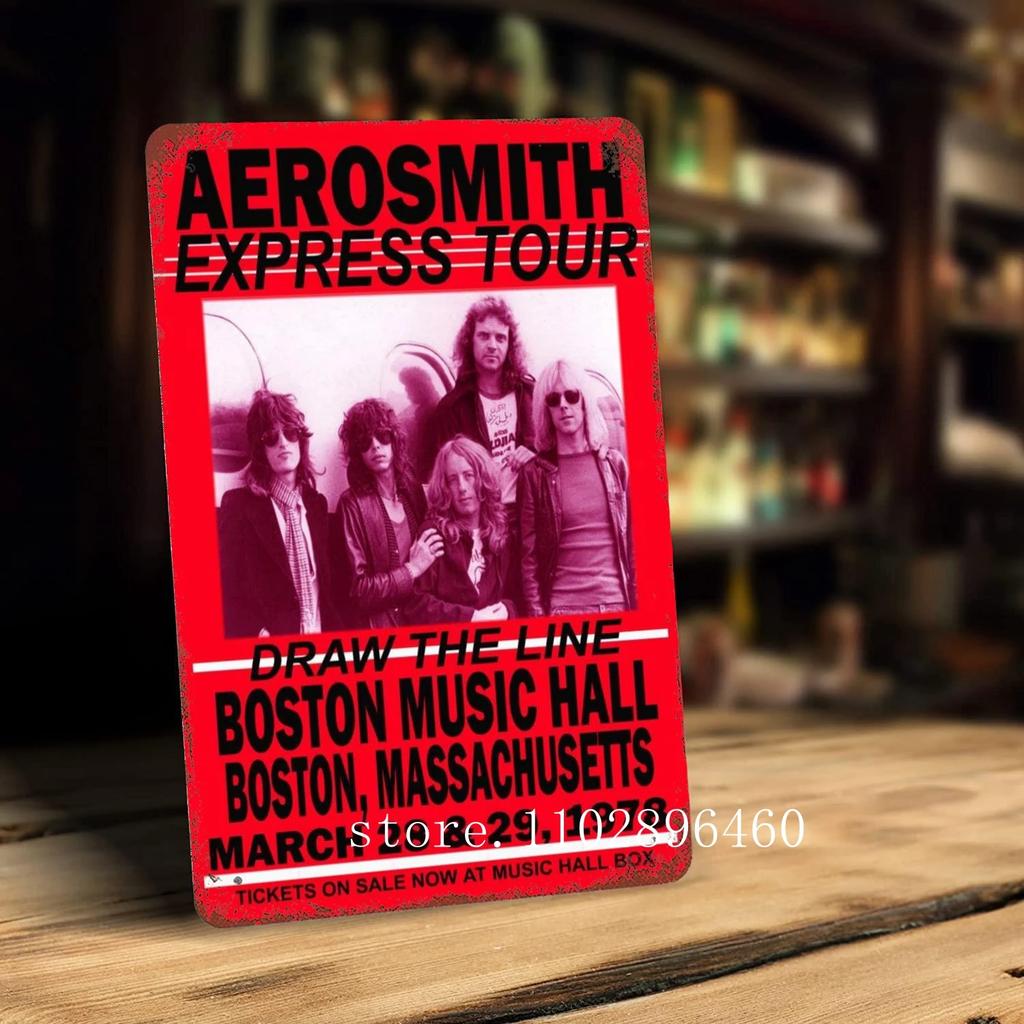 Aerosmith Band Metal Plaques & Signs wall decor Vintage Tin Signs Captain Metal Poster Decor for Bar Pub Club Wall Decoration
