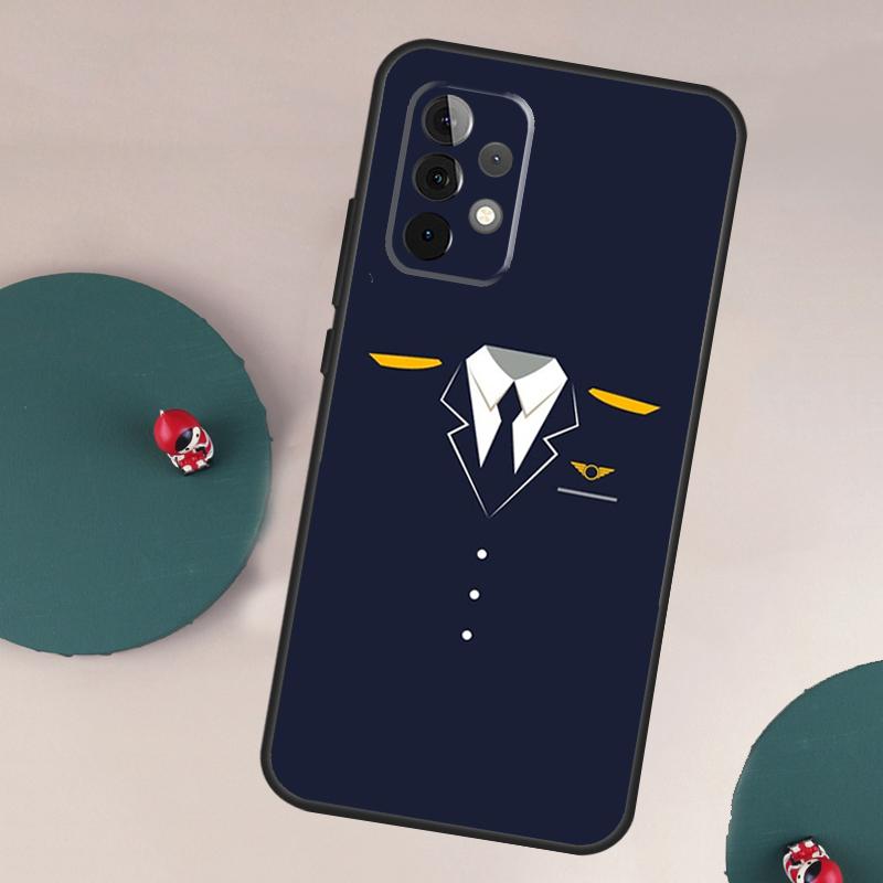 Airplane Pilot Epaulette For Samsung Galaxy A52S A04S A12 A22 A32 A52 A13 A23 A33 A53 A73 A50 A71 A51 Phone Case