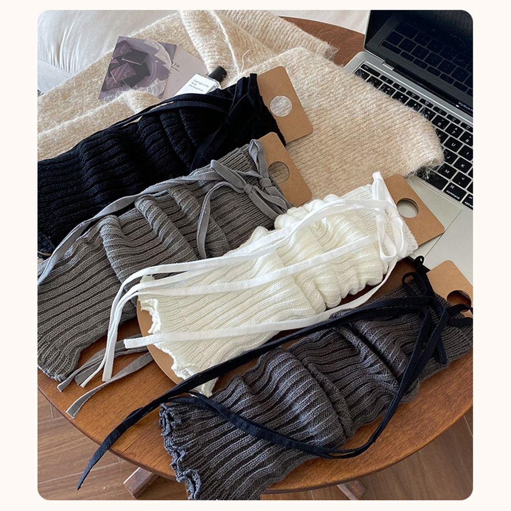 Elastic Foot Cover Knitted Lolita Style Socks Korean Style Kids Lace Leg Warmers  Winter Season