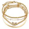 Retro Thick Chain Bracelet Set - Retro Bracelets - Women's Hand Chain Set