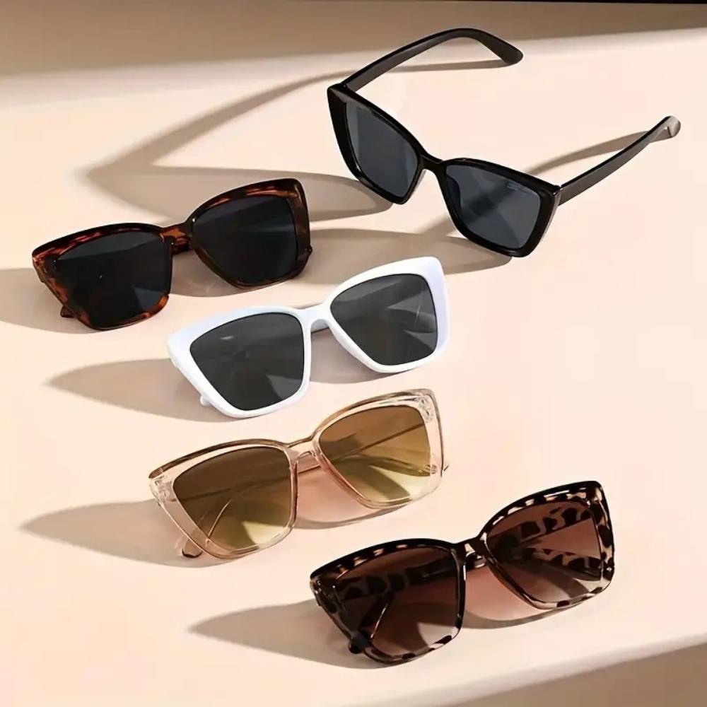 New concave shape European and American cat eye sunglasses sunglasses ins fashion hollow legs large square