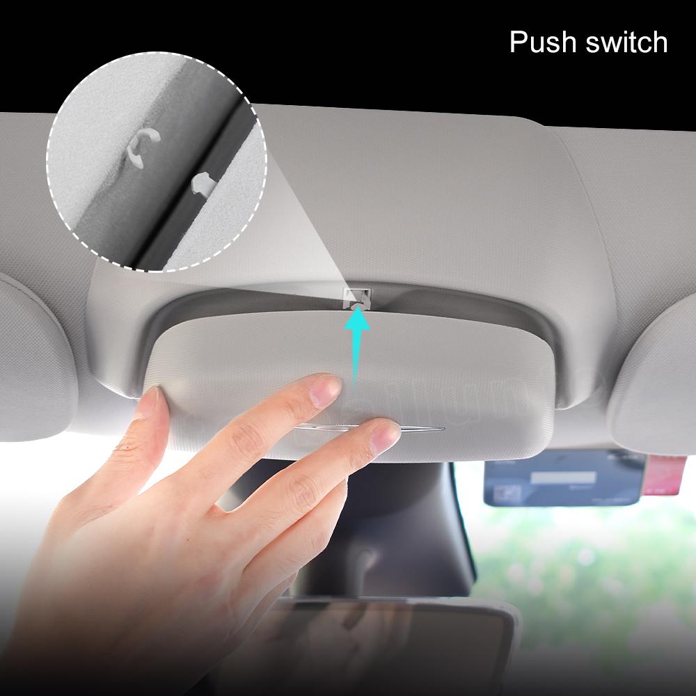 Für Tesla Modell 3 Modell Y 2023 2022 - 2017 Auto Gläser Halter Fall Sonnenbrille Lagerung Box Auto Innen Auto