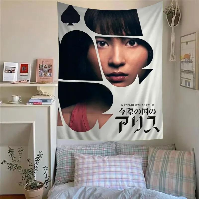 VIKAMA Alice in Border Tapestry Survival Game Theme Murals and Mandala Printing Netflix Fan Decorations and Gifts