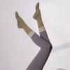 2color Double-layer Fabric Stretch Grip Indoor Exercise Practice Pressure Cotton Custom Logo MidCalf Pilates Yoga Socks
