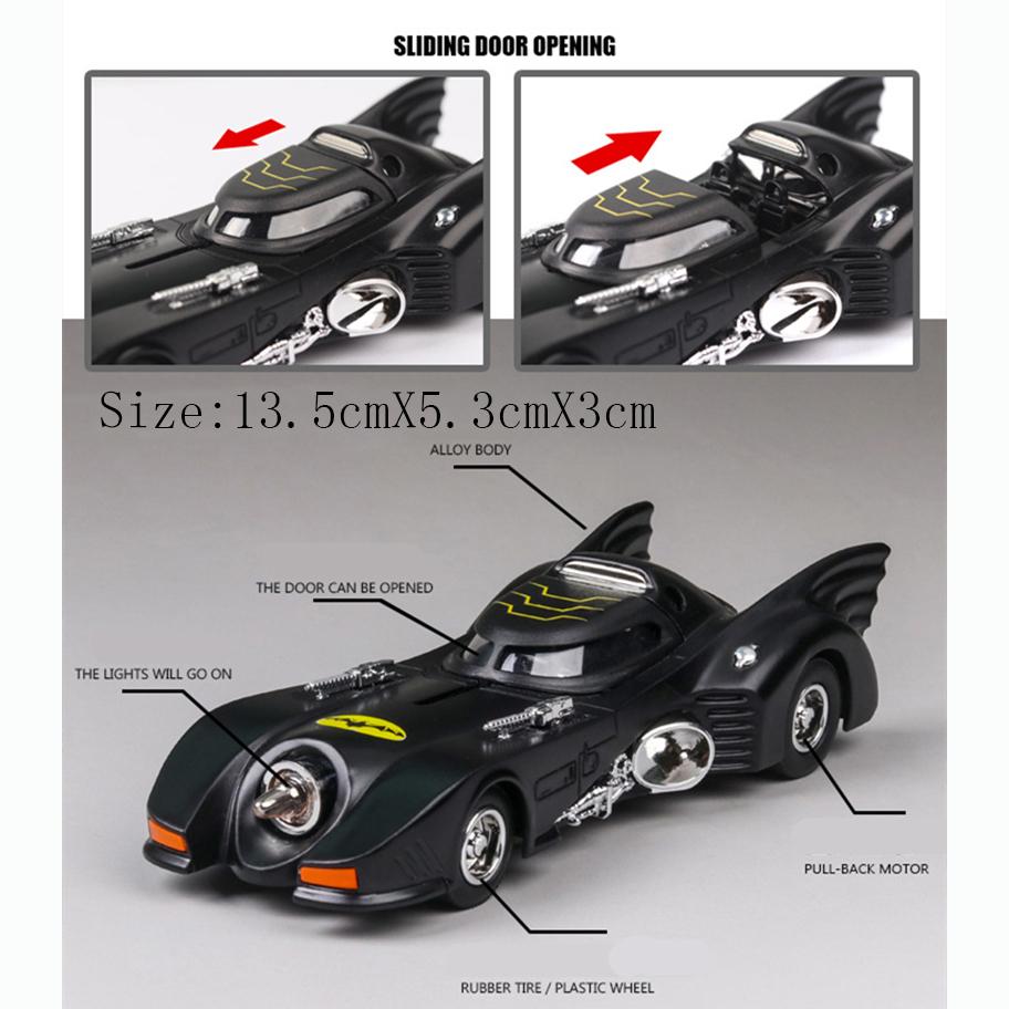 1/38 Scale Classic Bat Sports Alloy Car Model Toy, with Simulation Sound and Light for Kids Adults Gift Collection
