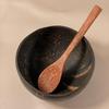 Coconut Bowl with Wood Spoon Natural Dinnerware Handmade Food Safe Bowl for Oatmeal