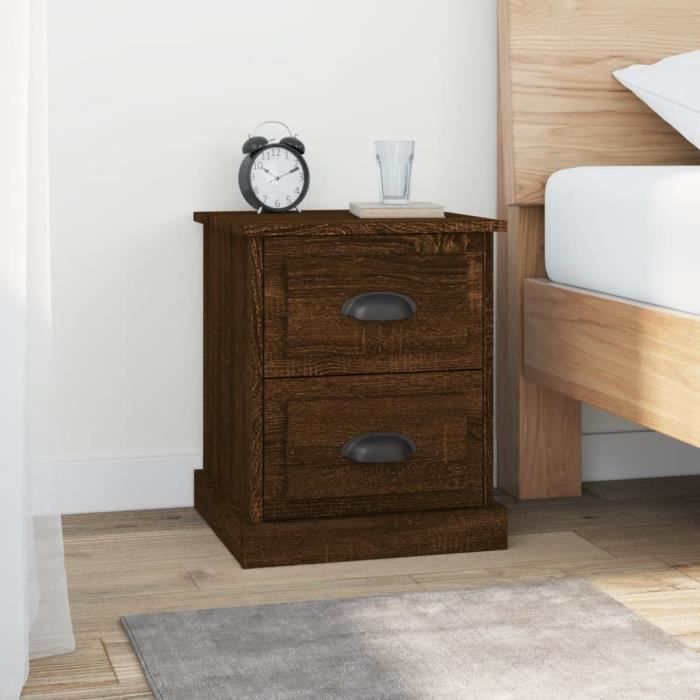 VidaXL Bedside Tables 2pcs Brown Oak 39x39x47.5cm Engineered Wood 816159