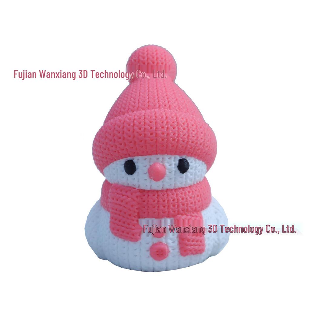 Multicolor 3D Printed Snowman Ornament and Key Pendant – Children's Toy and Dragon Egg Decoration