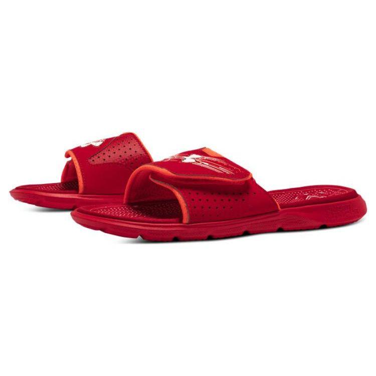 Under Armour Mercenary Casual Versatile Rubber Sole Durable Slide Sandals Unisex Footwear Red 3026035-600