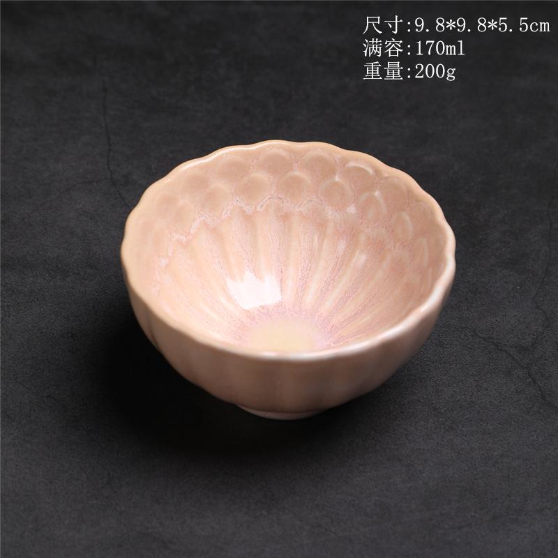 Ceramic Master Cup Large Lotus Cup Teacup Household Ceramic Cup Kung Fu Tea Set Teacup Personal Tea Cup