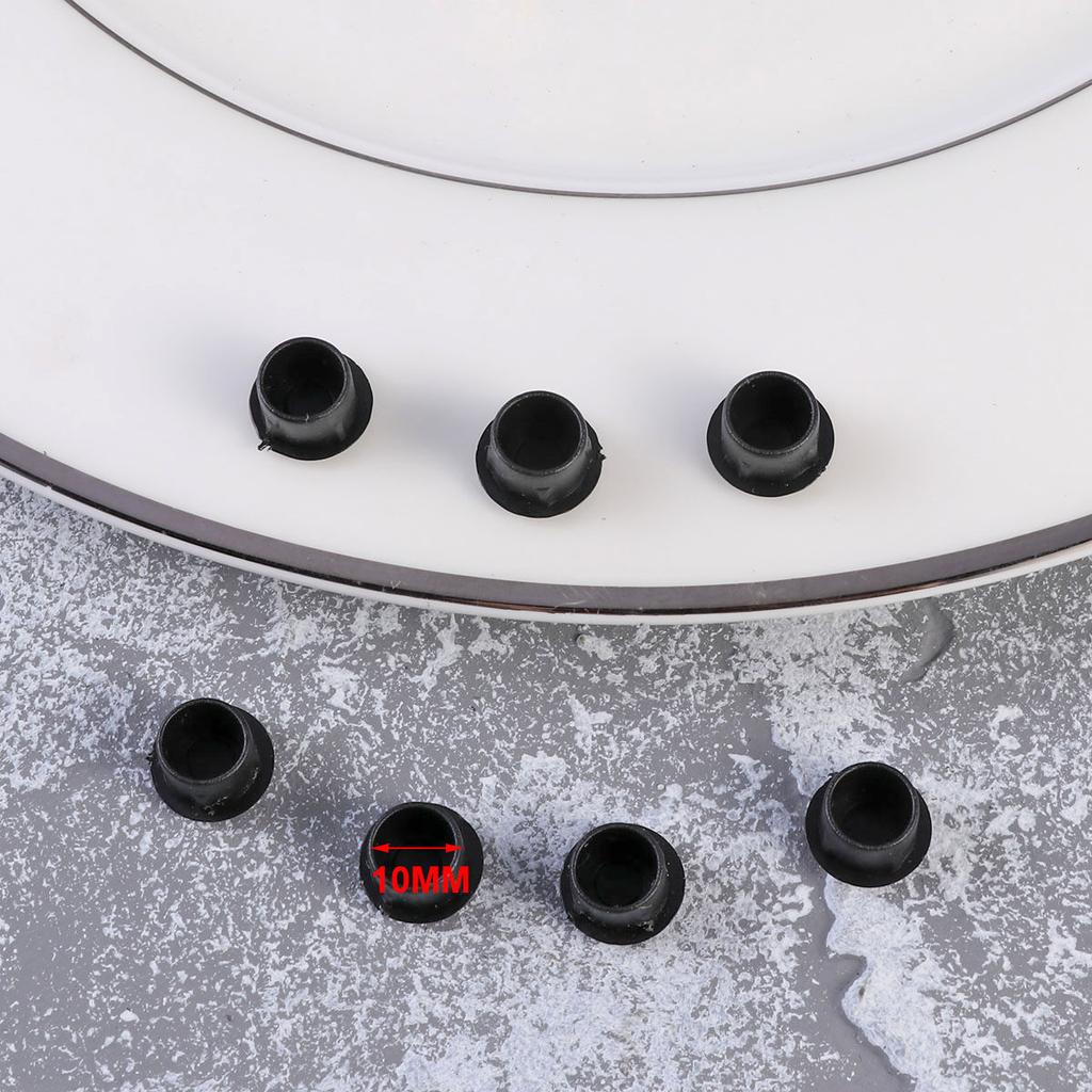 50 Peças Tampas de Parafuso de Dobradiça Plástico 10mm Porta de Armário Janela Tampa Decorativa Ocultar Placa de Dobradiça Parafuso Tampas Preto