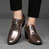 Men High Heels Silver Derby Wedding Dress Dance Business Gold Elevator Shoes Height Increase Tuxedo Prom Blazers Shoes Plus Size