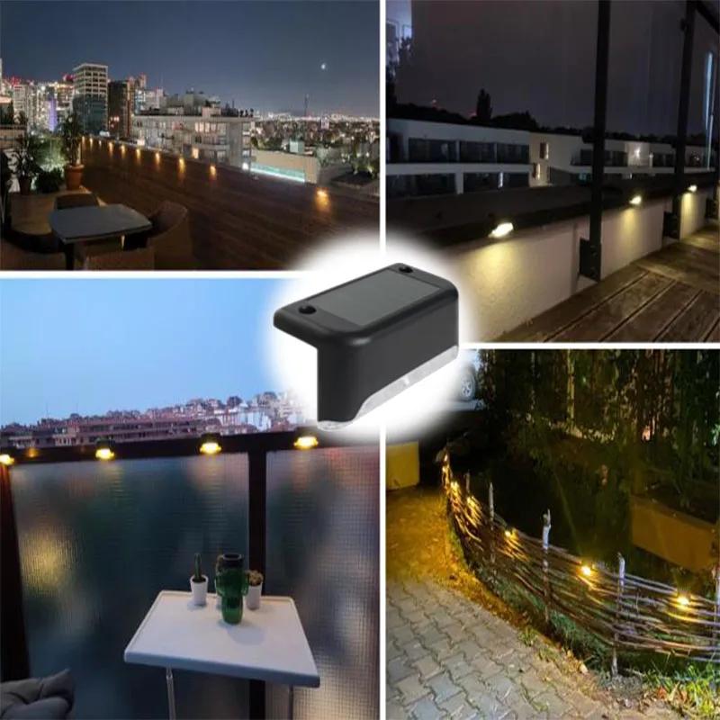 1~20PCs LED Solar Lights Outdoor Waterproof Fence Deck Lights for Outside Yard Balcony Garden Stair Lamp