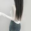 tops Women's Korean Fashion Tops Cut and Sew Long Sleeve Cropped Tight Slim Stretchy Single Color Plain Affordable Simple Feminine Casual Autumn