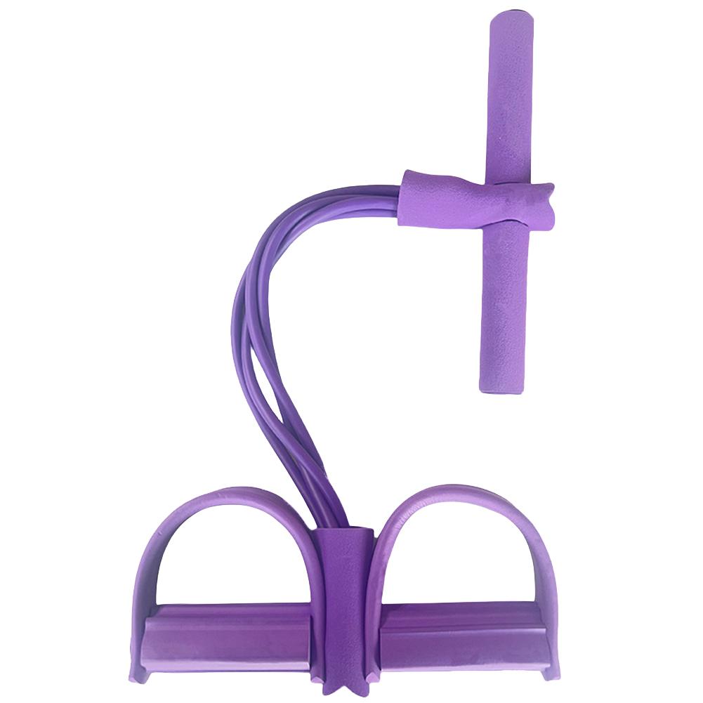 4-Tube Yoga Pedal Puller Fitness Tube Pedal Ankle Puller Elastic Sit Up Pull Rope for Home Fitness Stretching Strength Training