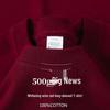 T-shirt Unisex Premium 500g Pesante Grigia 100% Cotone Spazzolato Double-Face a Manica Lunga.