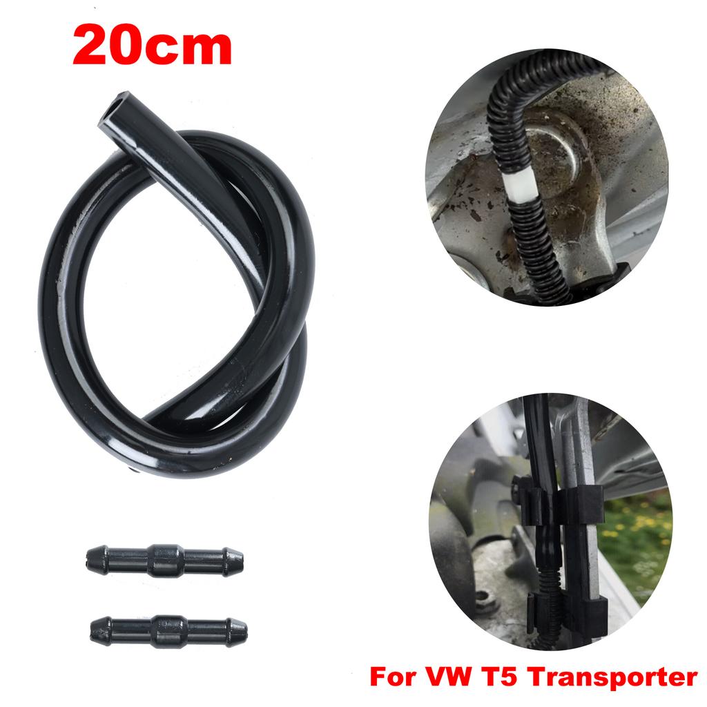 1Set Wiper Spray Hose With 2 Straight Connectors For VW T5 Skoda Seat With Corrugated Washer Hose Transporter Tube Fix 20CM