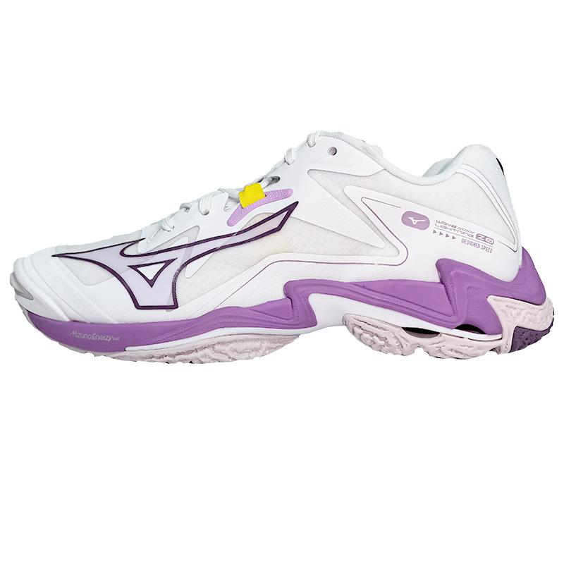 Mizuno Women s Wave Lightning Z8  White Patrician Purple  Women s Sneakers V1GC240010 42.5 белый