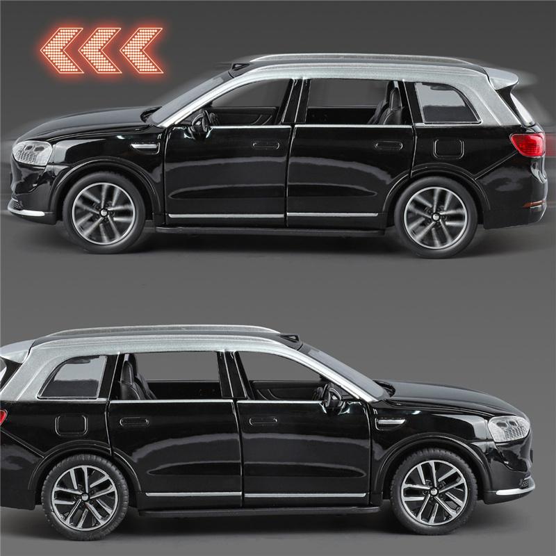 1/32 AITO M9 SUV Alloy New Energy Car Model Diecasts Metal Luxy Vehicles Car Model Simulation Sound and Light Childrens Toy Gift