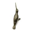 Brass Micro-Carved Kingfisher Ornament: Solid Copper Hummingbird Tea Knife with Long Beak - A Bird of Good Omen for Your Desktop.