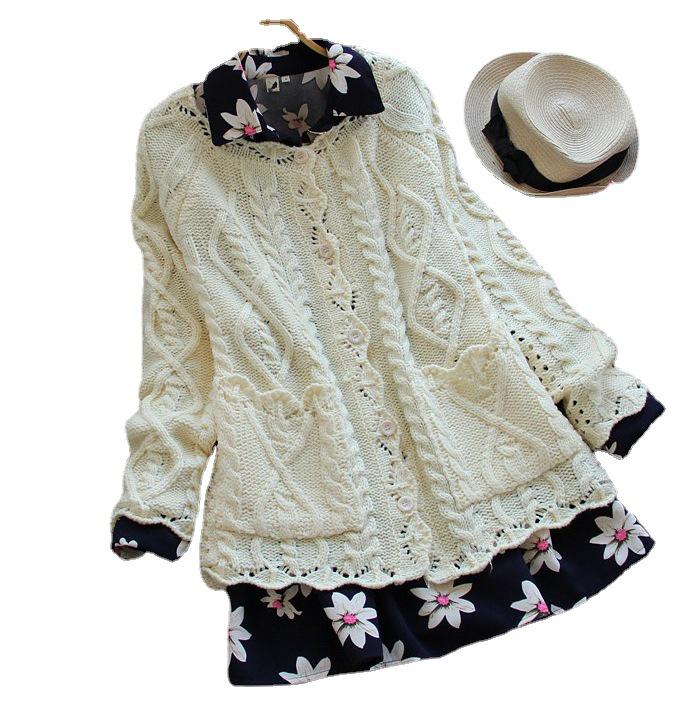 Japanese Mori Girl Style Hollow Lace Cardigan for Spring & Autumn
