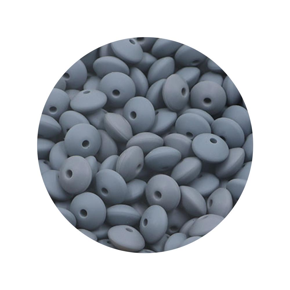 New 50pcs/lot Silicone Lentil Silicone Beads 12mm Jewelry Making Lentil Beads DIY Necklace Bracelets Jewelry Accessories